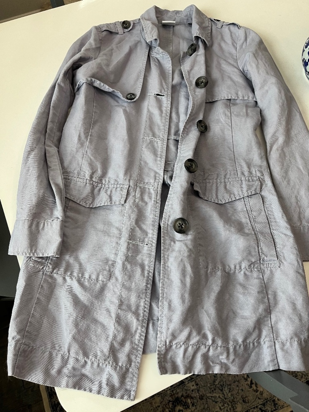 Cabi Trench Jacket ! Like New ! Size XXS ! Gorgeous blue color !